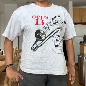 Vintage gray white heather crewneck Honolulu fun run short sleeve tee one size